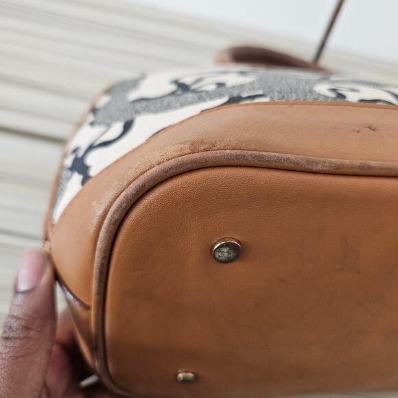 Tous Kaus Vintage Beard Print Satchel Large Handbag - Picture 6 of 10